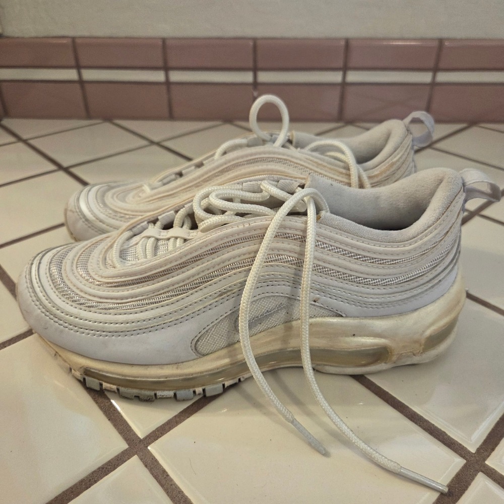Nike Air Max 97 Womens White Pure Platinum Sneakers 921733-100 Size 6